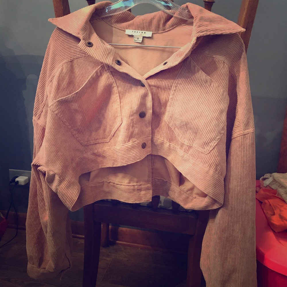 Velvet button up top jacket